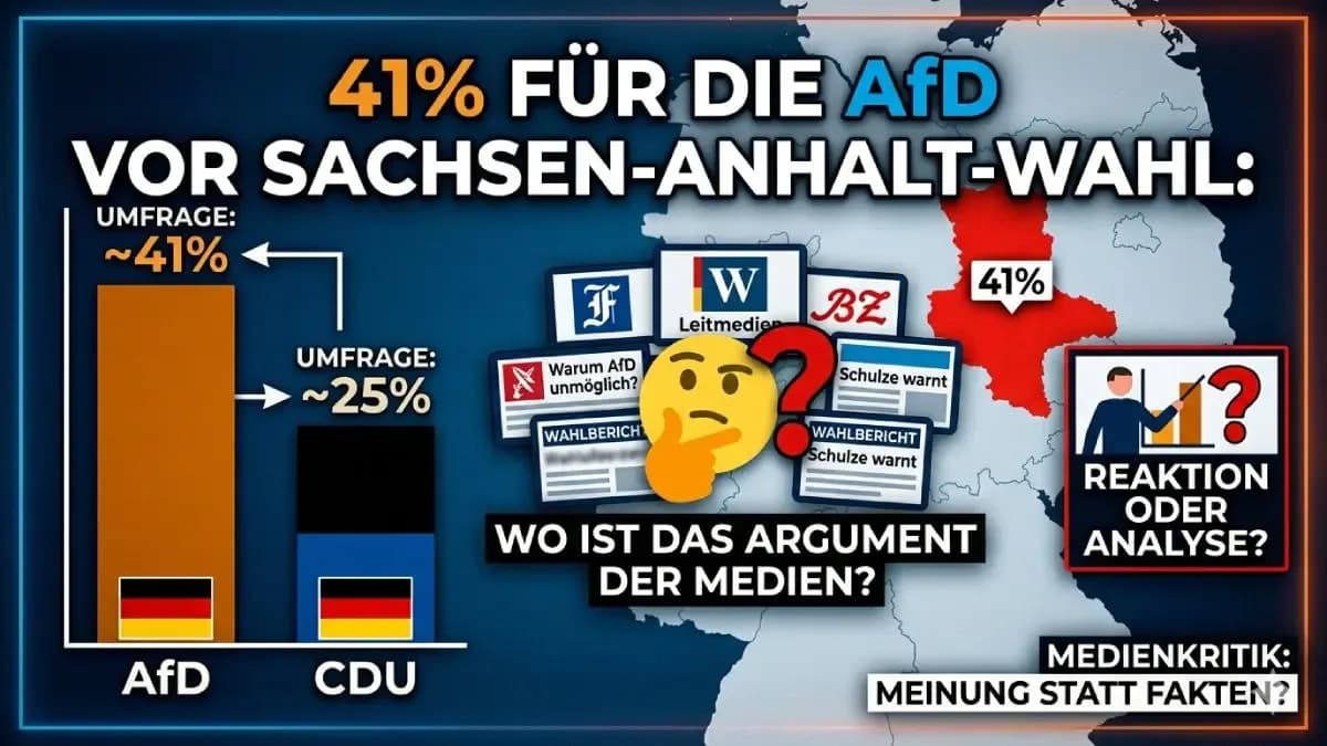 Balkendiagramm AfD 41 Prozent CDU 25 Prozent Sachsen-Anhalt Wahl Leitmedien Medienkritik