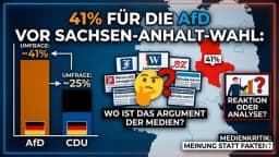 Balkendiagramm AfD 41 Prozent CDU 25 Prozent Sachsen-Anhalt Wahl Leitmedien Medienkritik