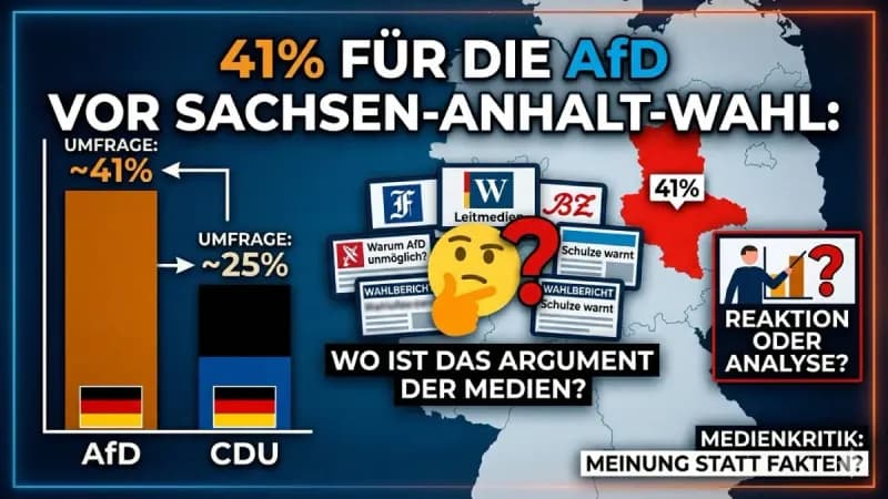 Balkendiagramm AfD 41 Prozent CDU 25 Prozent Sachsen-Anhalt Wahl Leitmedien Medienkritik