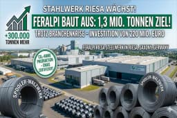 Feralpi Stahlwerk Riesa Ausbau Spooler-Walzwerk 1,3 Millionen Tonnen Sachsen
